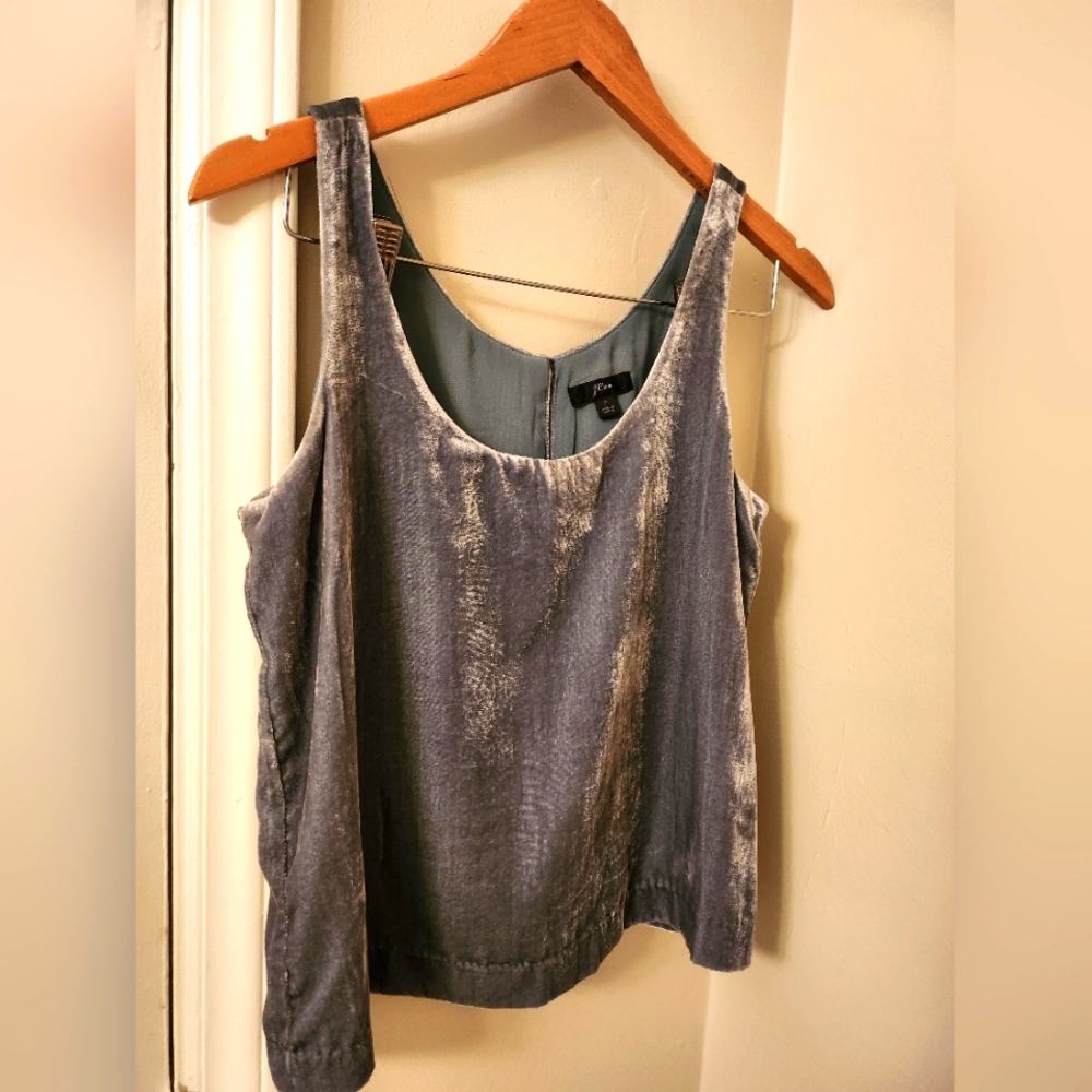 J Crew Velvet & Sheer Tank Top